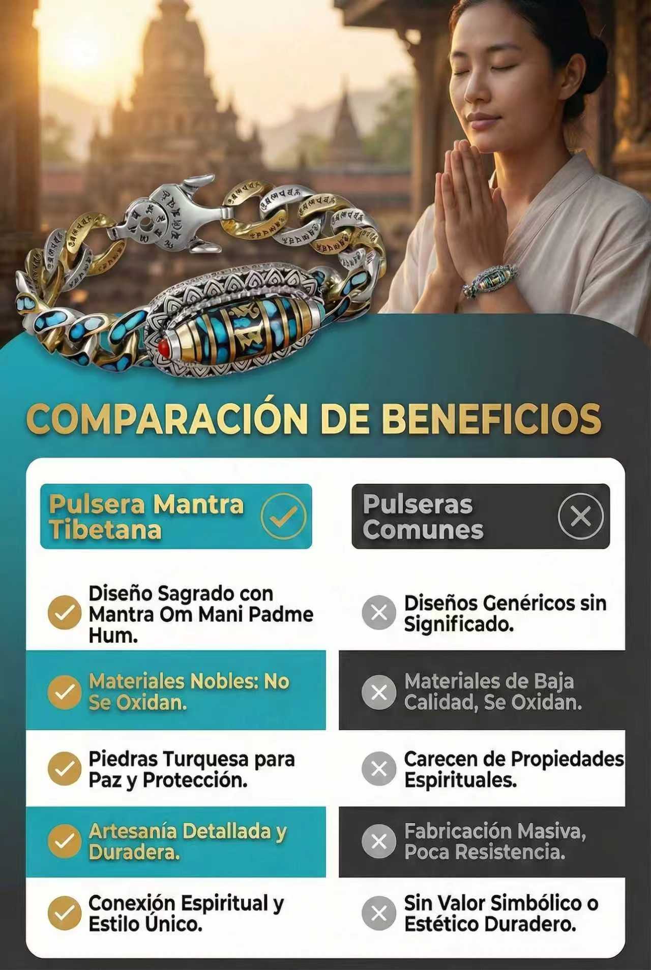 Pulsera de la Suerte Dzi de 9 Ojos | Turquesa Natural y Protección – SEVERO