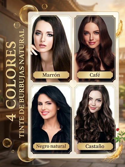 Tinte de Cabello en Burbujas de Plantas Naturales - Pack de 10 Sobres