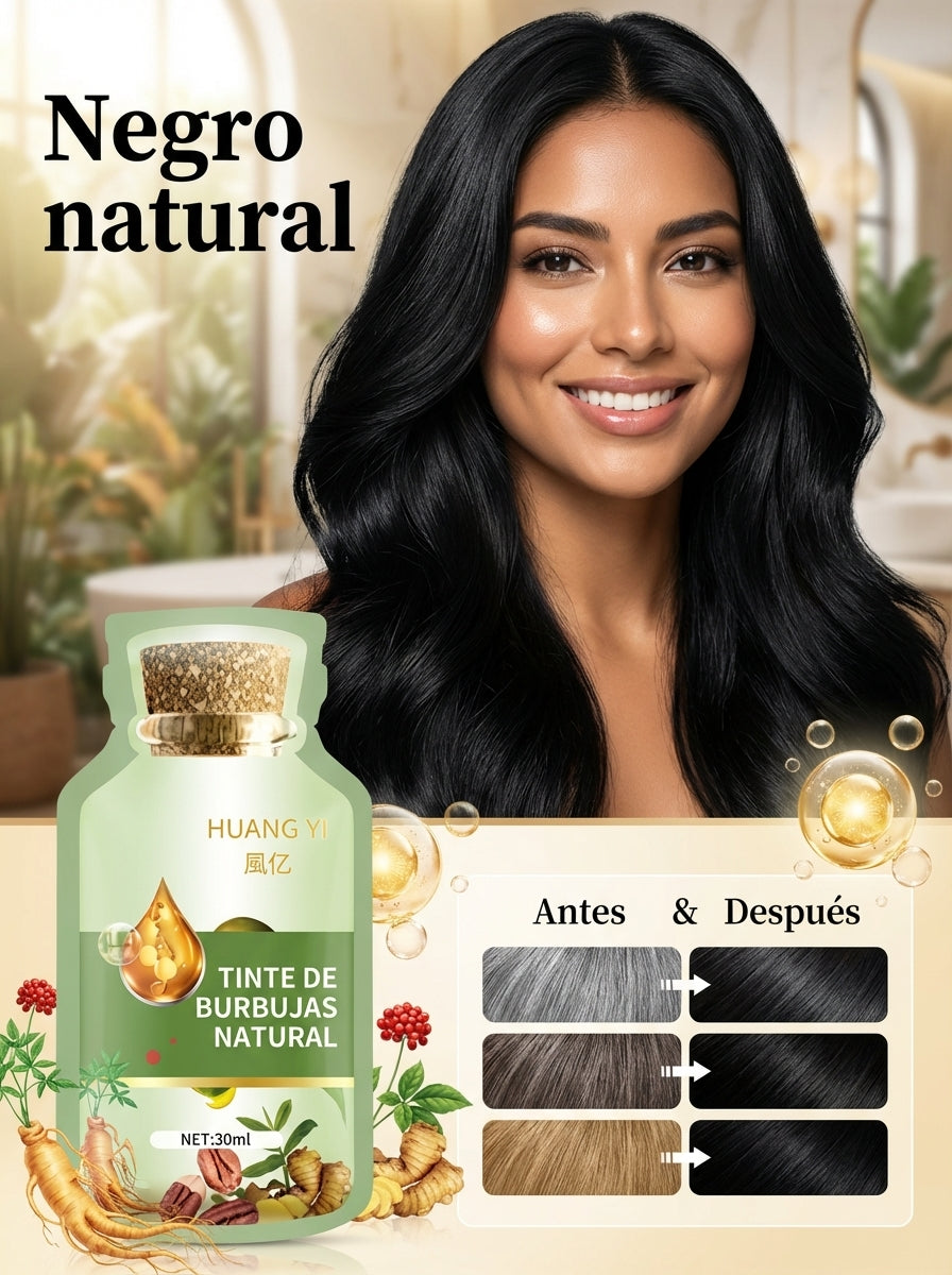 Tinte de Cabello en Burbujas de Plantas Naturales - Pack de 10 Sobres